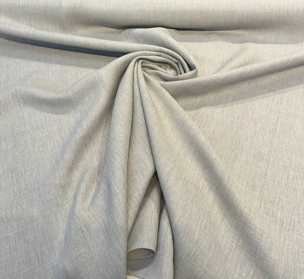 Nelen & Delbeke Belgian Linen Lino Gray Lunar Fabric By The Yard PAL01E001