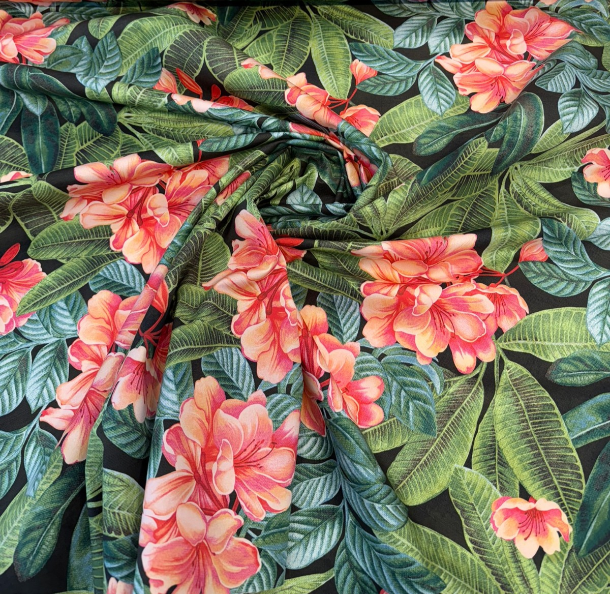 Tommy Bahama Darwin Flora Noir Black Tropical Waverly Fabric By The Yard