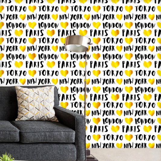 Travel Repeat Typography Wallpaper Roll