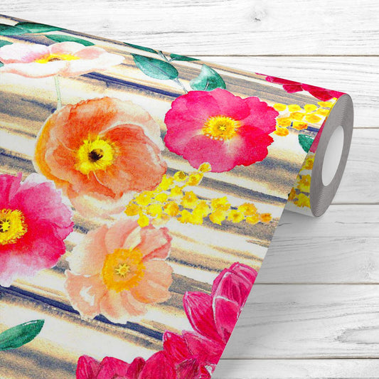 Abstract Peony Flowers Wallpaper Roll