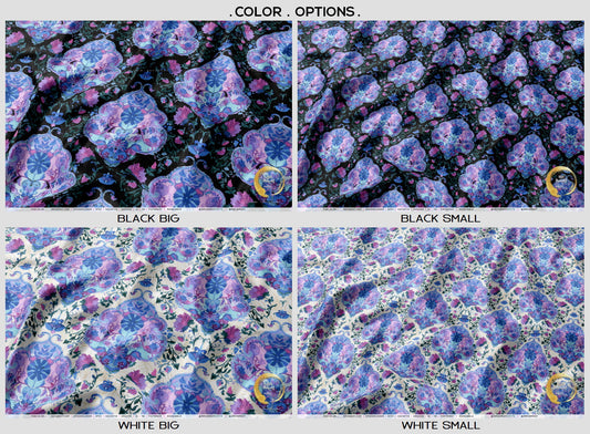 Blue Paisleys Upholstery Fabric 3meters 4 Designs & 12 Fabric Options Floral Furnishing Fabrics By the Yard | D20109