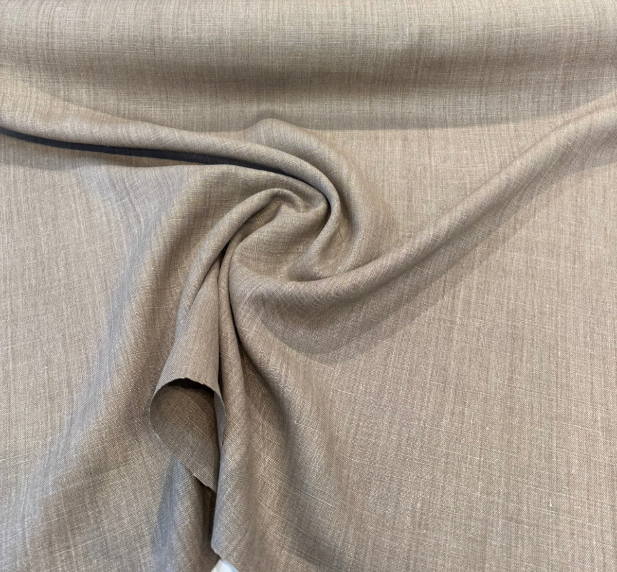 Nelen & Delbeke Belgian Linen Lino Hazelnut Brown Fabric By The Yard PAL01E001