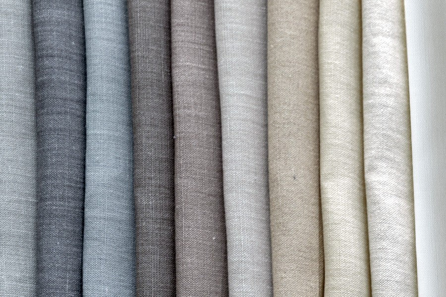 Nelen & Delbeke Belgian Linen Lino Hazelnut Brown Fabric By The Yard PAL01E001