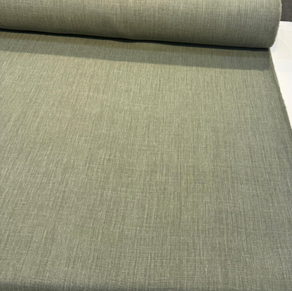 Nelen & Delbeke Belgian Linen Lino Green Willow Fabric By The Yard PAL01E001