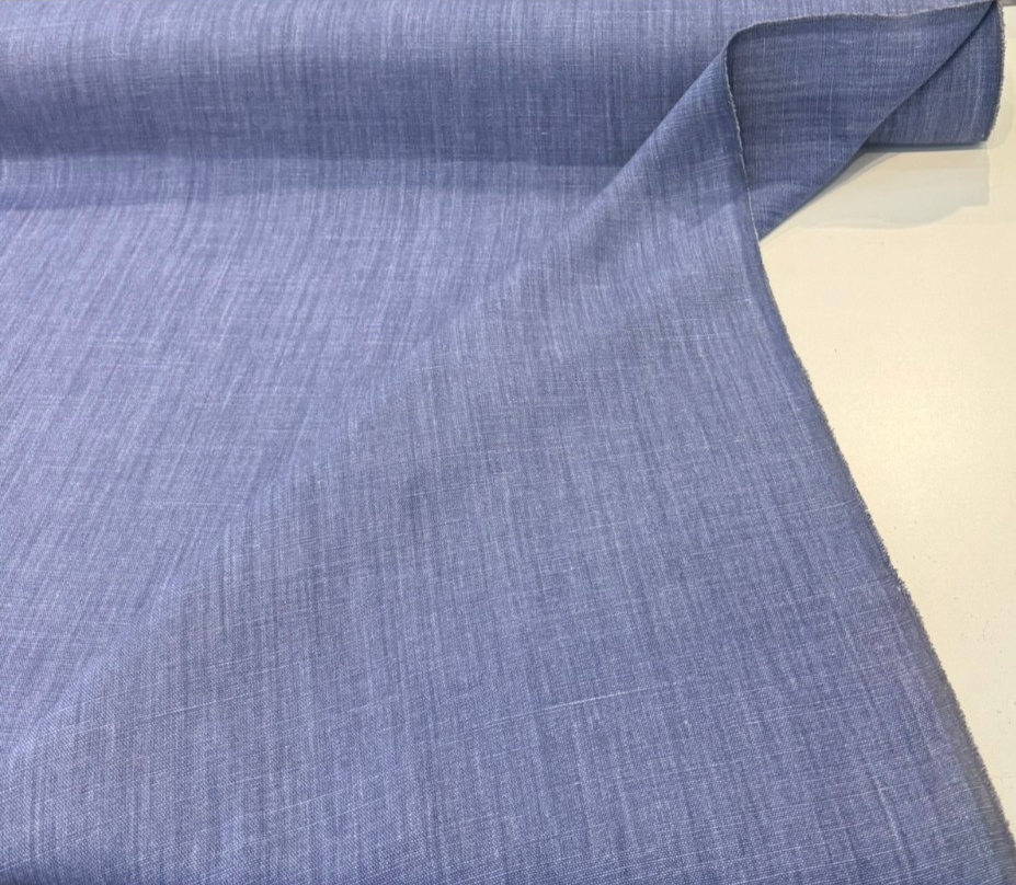 Nelen & Delbeke Belgian Linen Lino Indigo Blue Fabric By The Yard PAL01E001