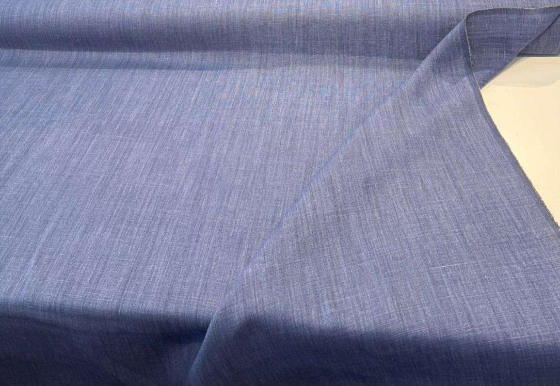Nelen & Delbeke Belgian Linen Lino Indigo Blue Fabric By The Yard PAL01E001