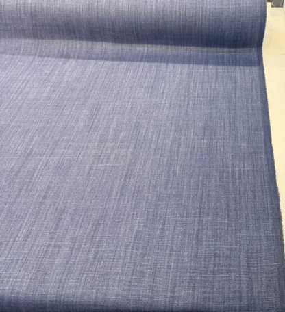 Nelen & Delbeke Belgian Linen Lino Indigo Blue Fabric By The Yard PAL01E001