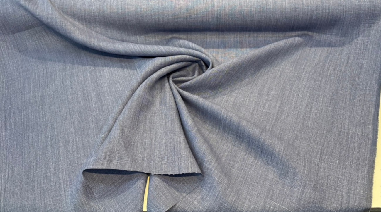 Nelen & Delbeke Belgian Linen Lino Indigo Blue Fabric By The Yard PAL01E001