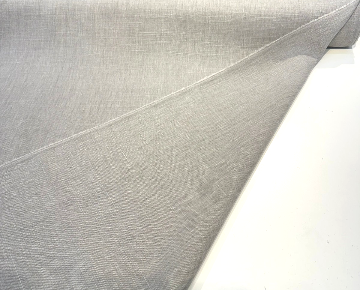 Nelen & Delbeke Belgian Linen Lino Gray Lunar Fabric By The Yard PAL01E001