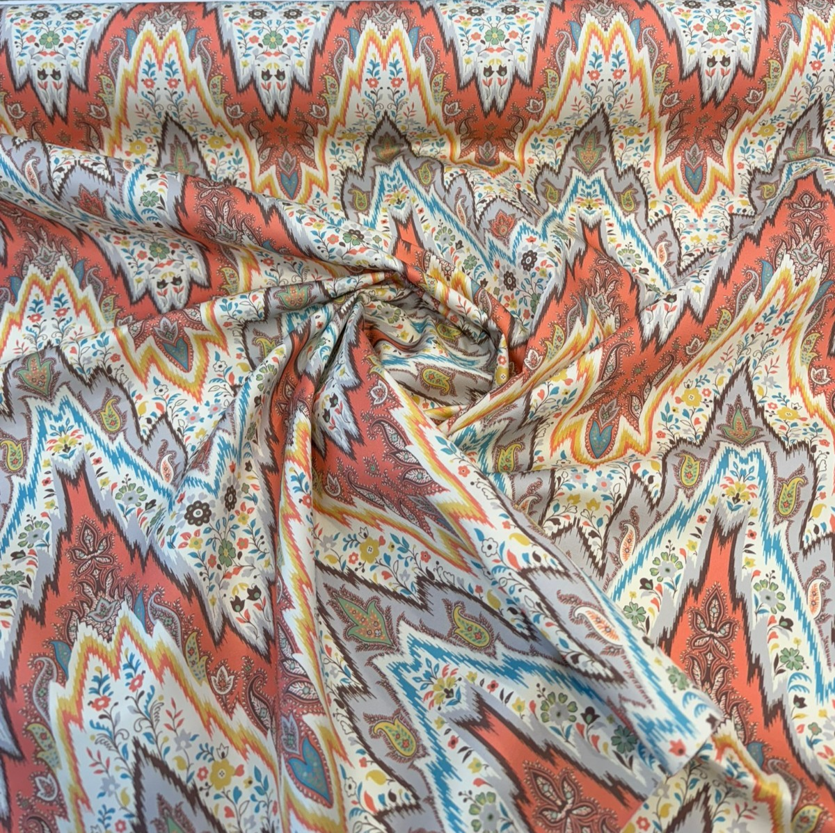 Williamsburg Bray Flamestitch Nectar Drapery Upholstery Fabric By the Yard