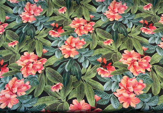 Tommy Bahama Darwin Flora Noir Black Tropical Waverly Fabric By The Yard