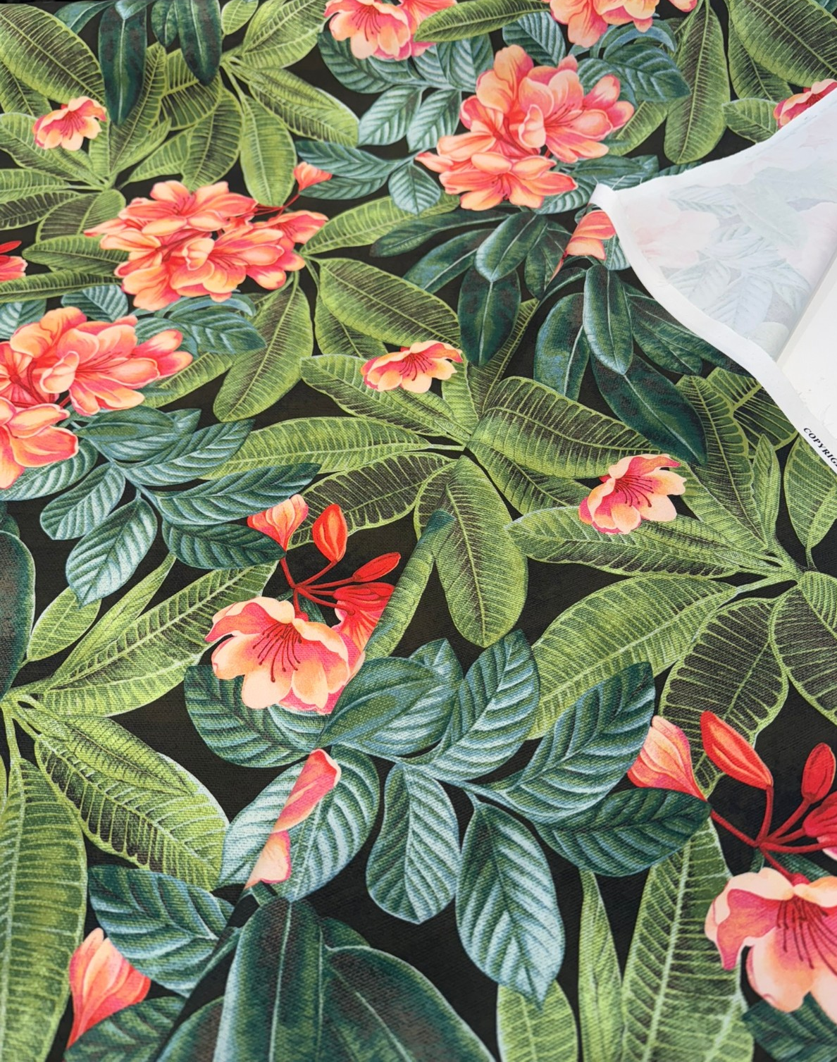 Tommy Bahama Darwin Flora Noir Black Tropical Waverly Fabric By The Yard