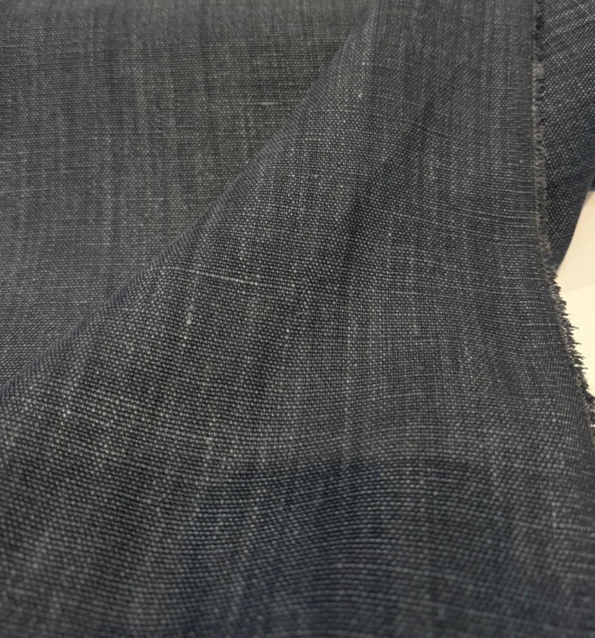 Belgian Linen Lino Denim Dark Blue Nelen & Delbeke Fabric By The Yard PAL01E001