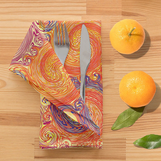 Grunge Swirls Table Napkin