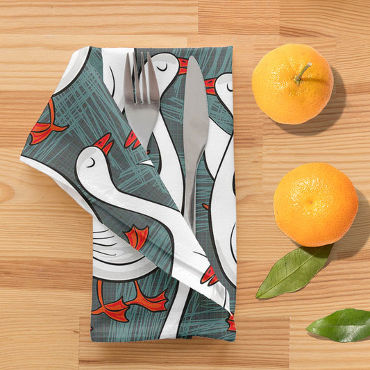 White Gooses Table Napkin