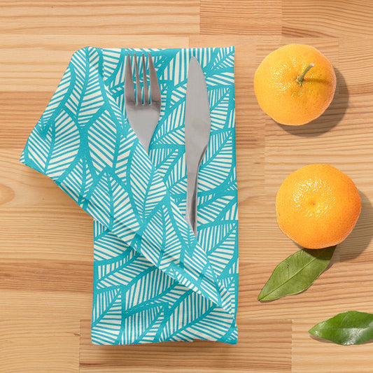 Blue Leaf D1 Table Napkin