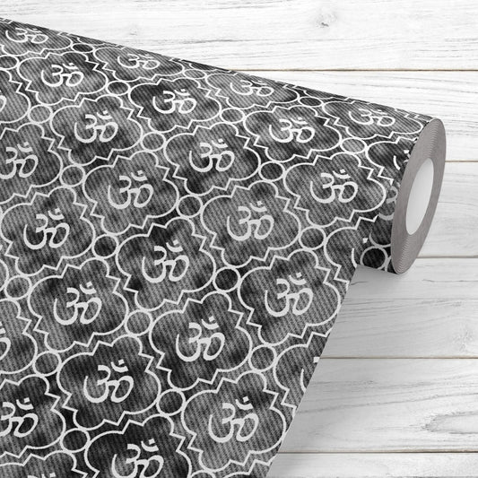 Monochrome Hindu Aum Wallpaper Roll