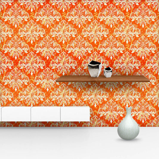 Damask Pattern D4 Wallpaper Roll