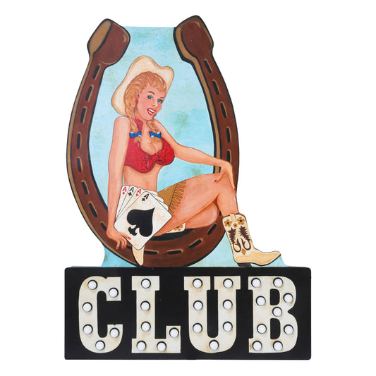 Horseshoe Club Light Up Sign